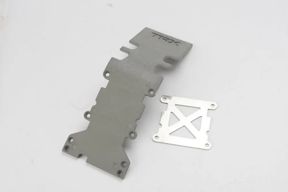 Rear Skid Plate, Plastic, Grey & Ss Plate 1