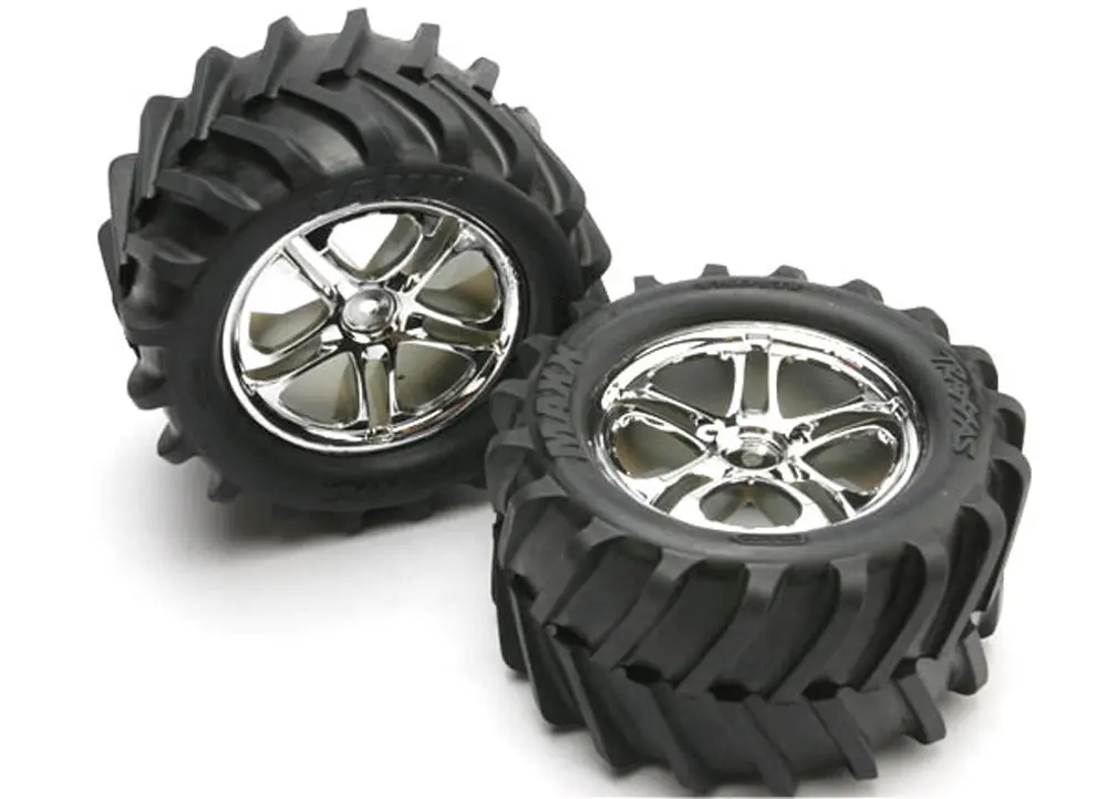 Maxx Chevron Tires, Ss Wheels, 3.8", Chrome 1