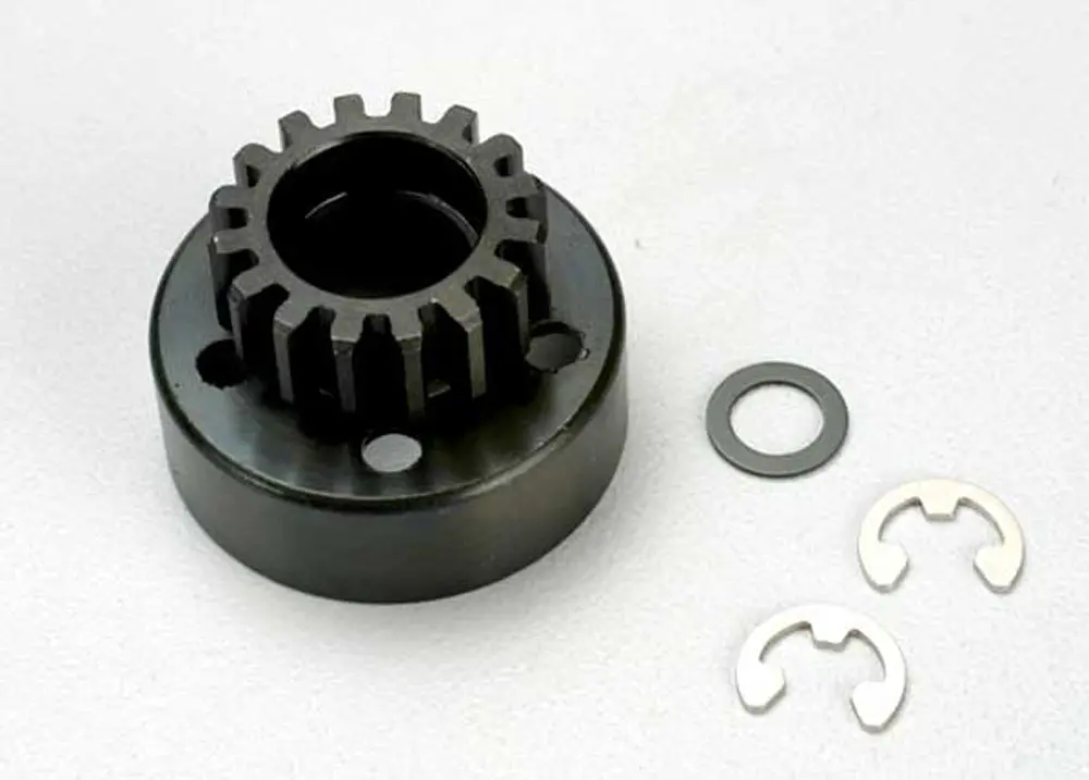 Clutch Bell, 15T, Fiber Washer & E-Clips 1