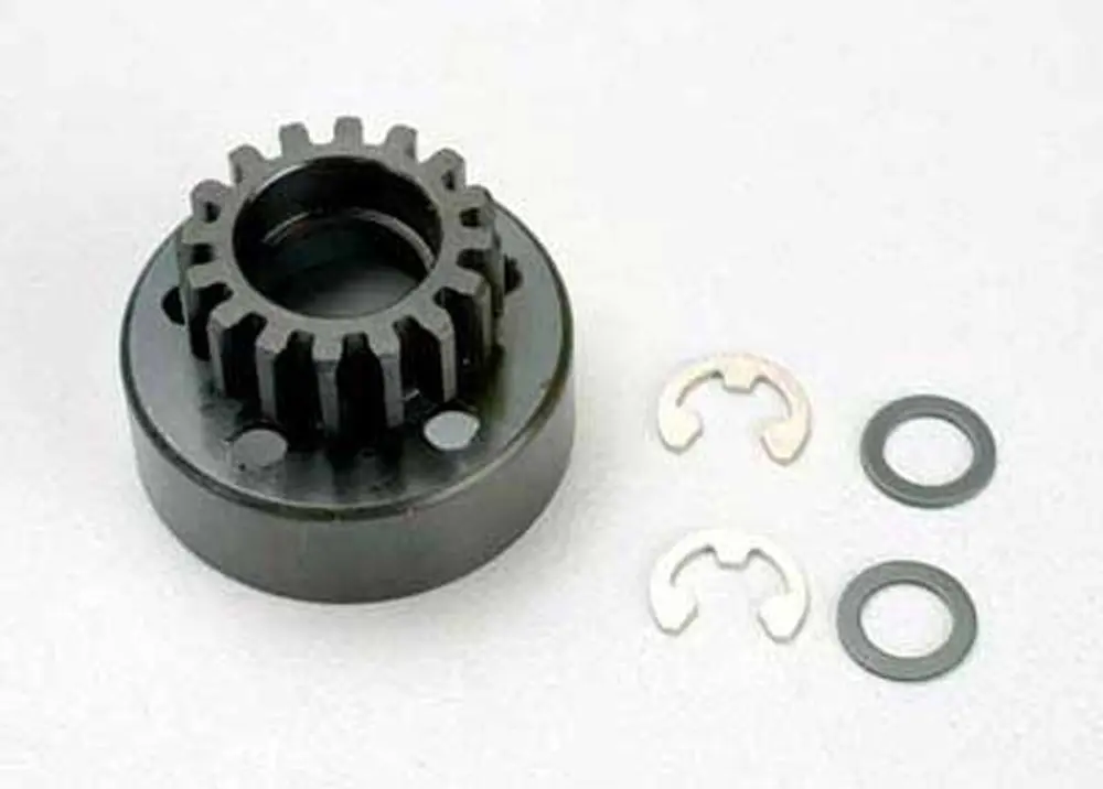 Clutch Bell, 16T, Fiber Washers & E-Clips 1