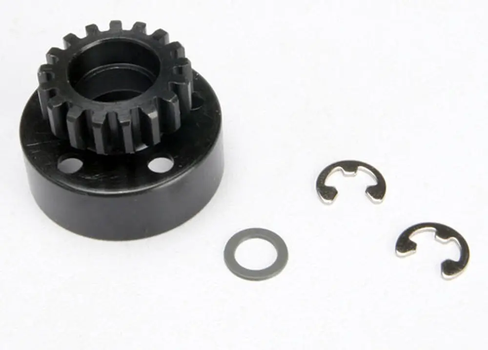 Clutch Bell, 17T, Fiber Washer & E-Clips 1