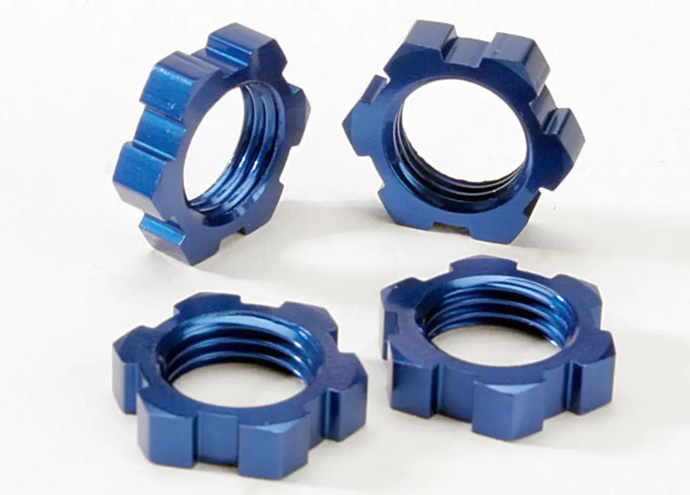 Aluminum 17Mm Splined Wheel Nuts, Blue 1