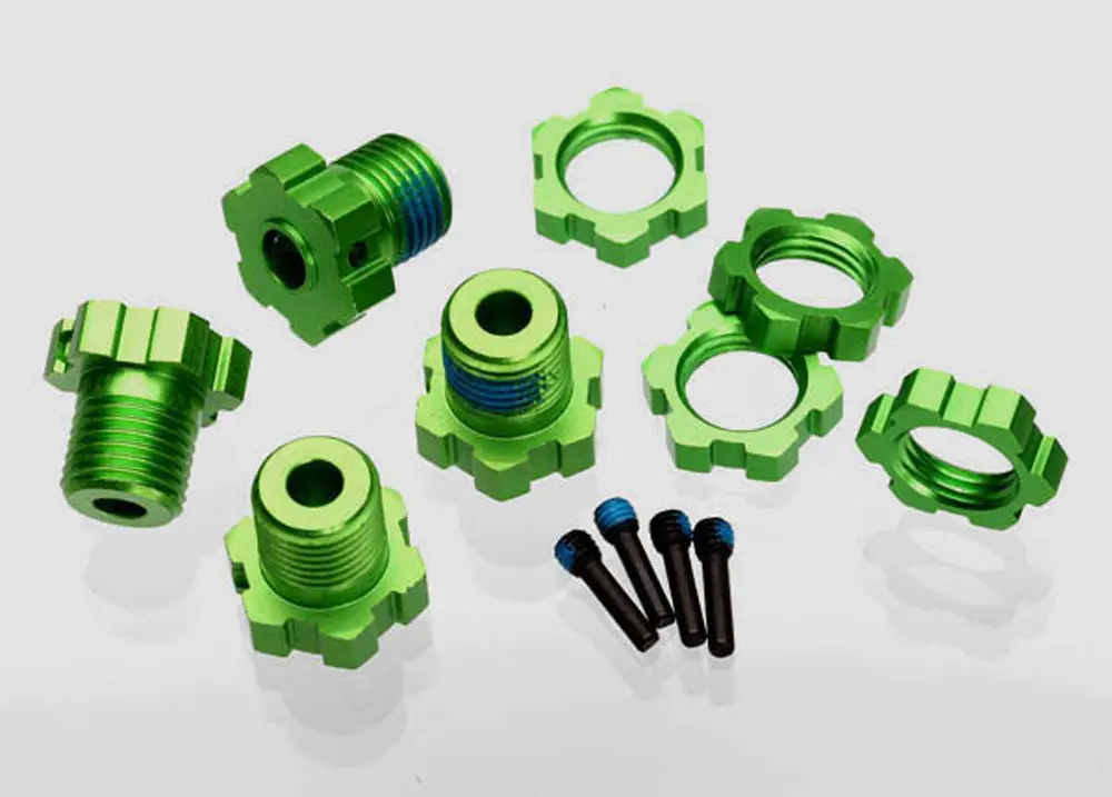 Aluminum 17Mm Splined Wheel Hub Set, Green 1