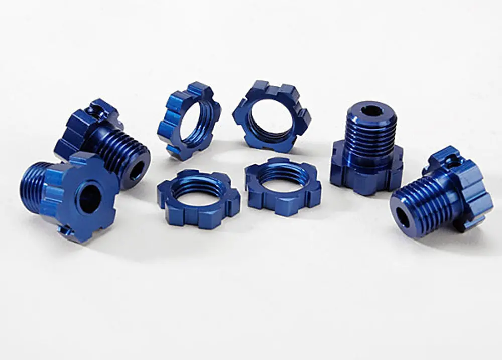 Aluminum 17Mm Splined Wheel Hub Set, Blue 1
