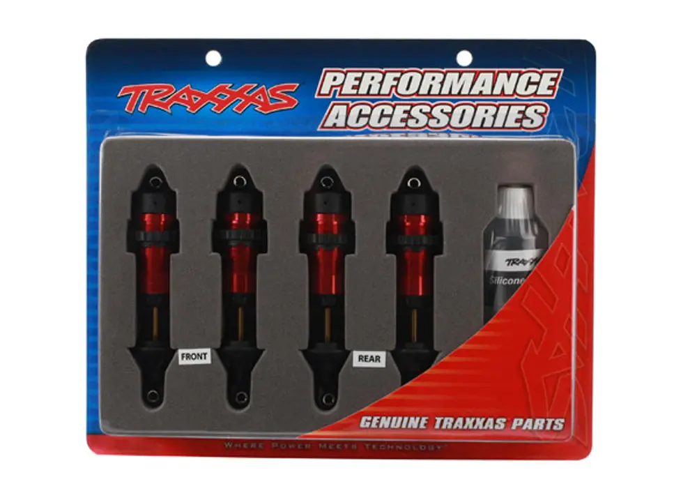 Aluminum Gtr Shocks, Assembled, Red 1