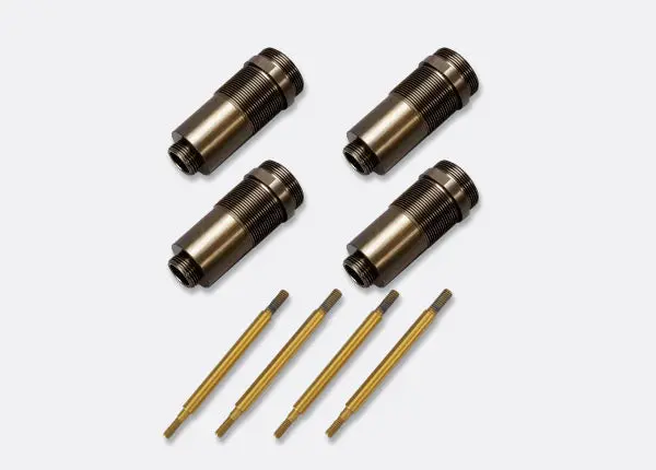 1/10 Scale Aluminum Gtr Shock Bodies W/ Tin Shafts (4) 1