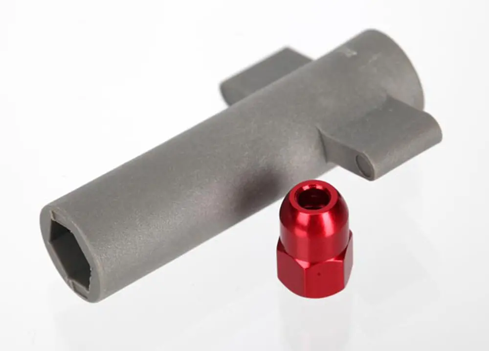 Aluminum Antenna Crimp Nut, Red & Tool 1