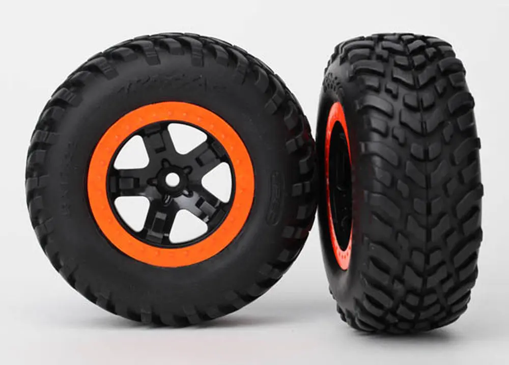 Sct Off-Road Tires, Sct Beadlock Wheels, Blk/Orng 1