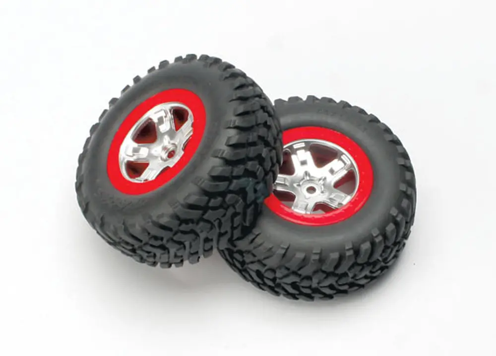 Sct Off-Road Tires, Sct Beadlock Style Wheel, Red 1