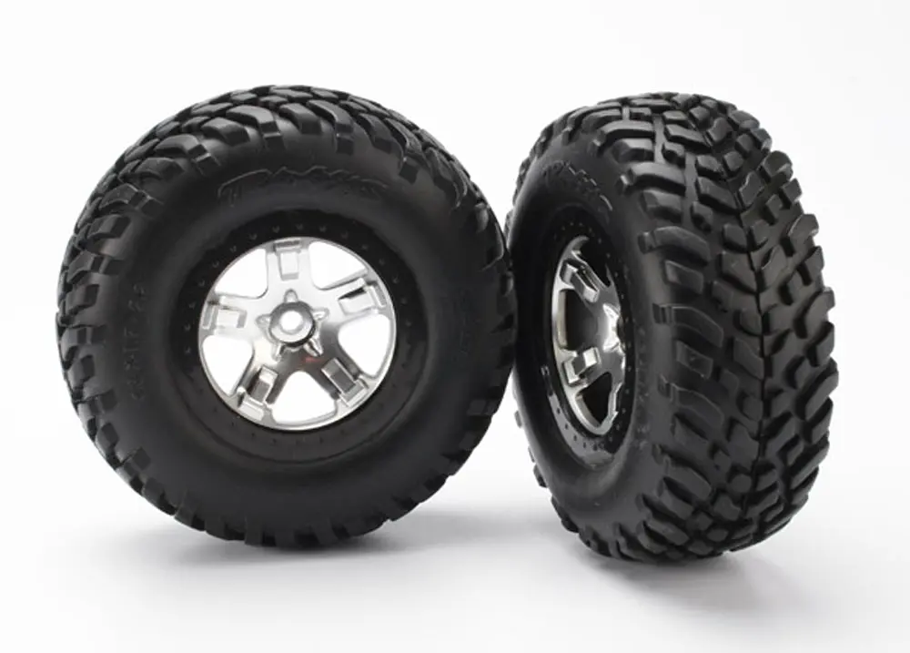 Sct Off-Road Tires, Beadlock Wheels, Satin Chrome (2) 1