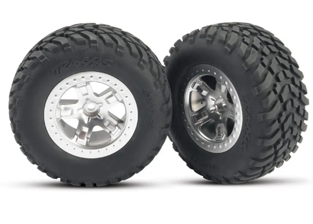 Sct Off-Road Racing Tires, Sct Wheels, Satin Chrome 1