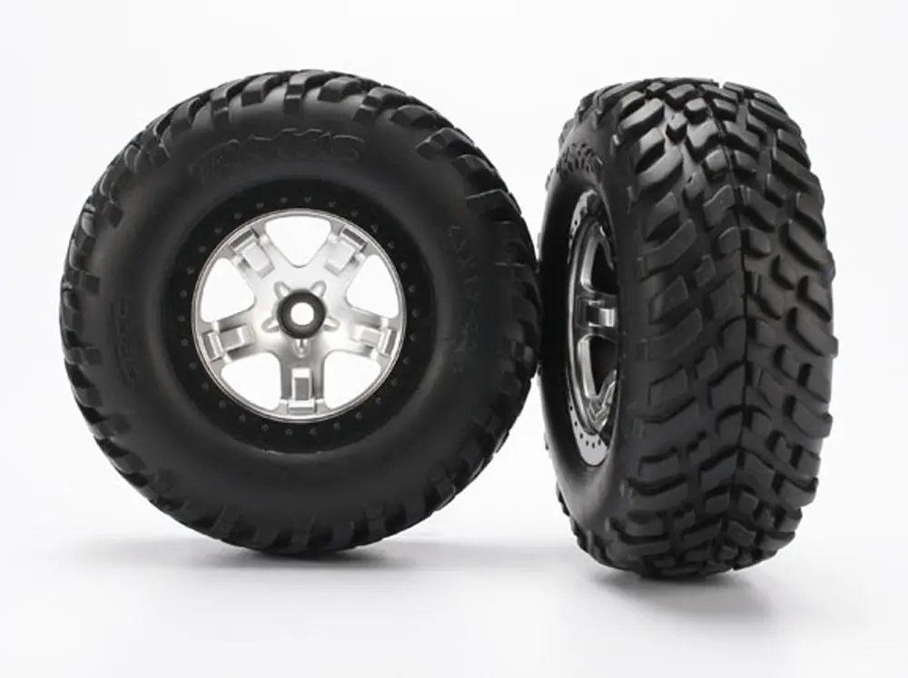Sct Off-Road Tires, Beadlock Wheels, Satin Chrome (2) 1