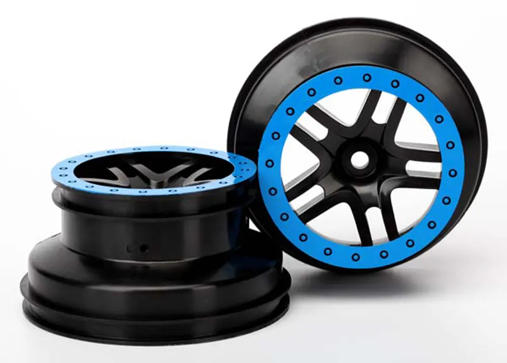 Sct Ss Beadlock Style Wheels, Black/Blue, 2Wd/4Wd 1