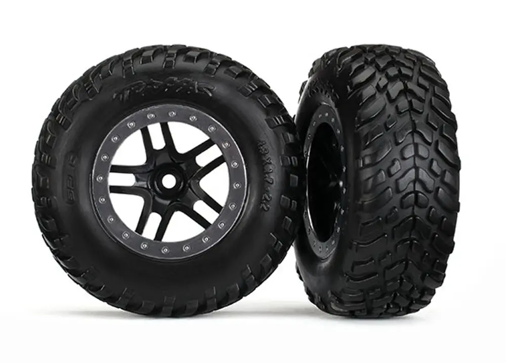 Sct Off-Road Tires, Sct Ss Wheels, Black/S Chrome 1
