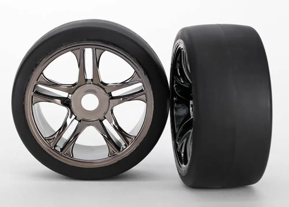 Slick S1 Tires, Split-Spoke Wheels, Black Chrome 1