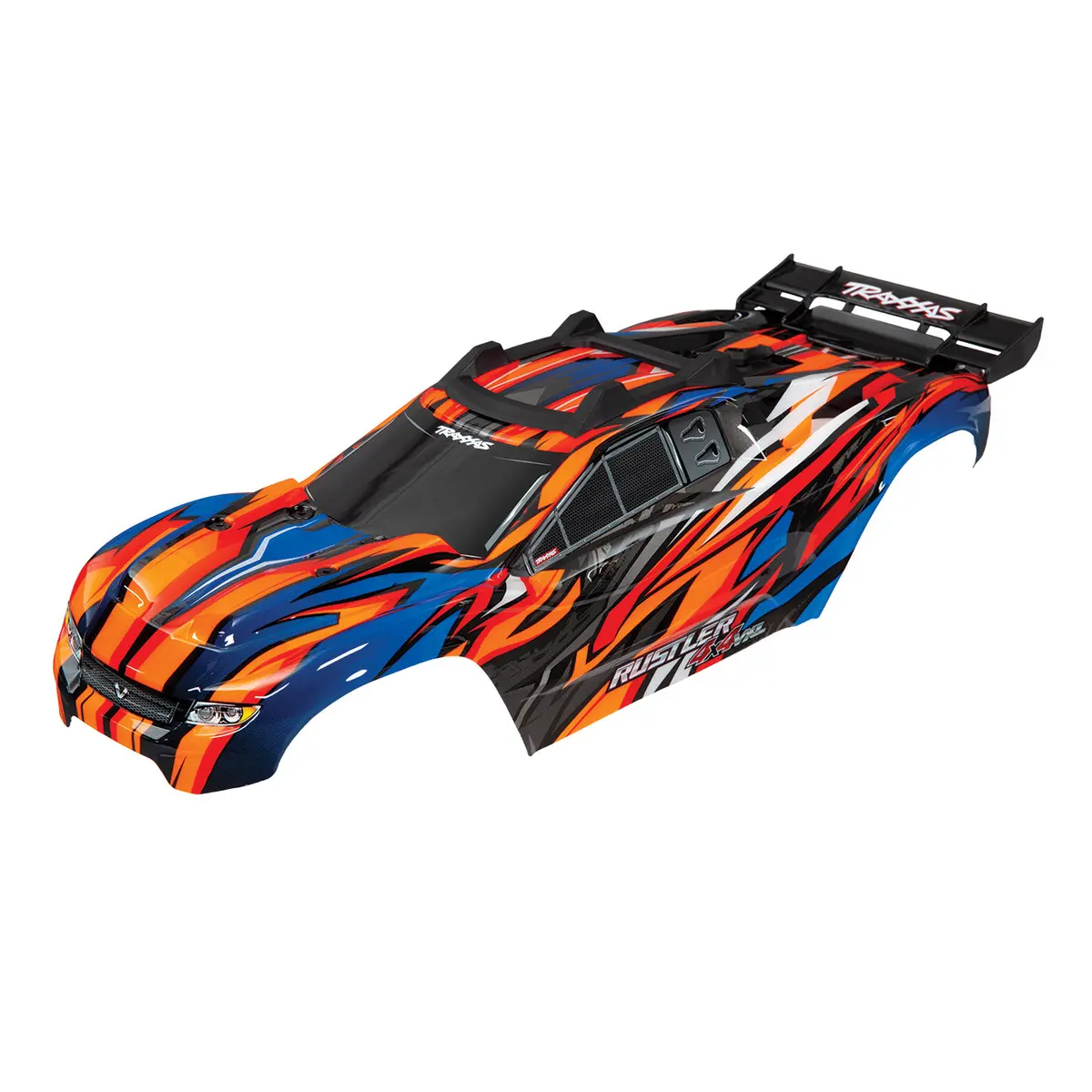 Rustler 4X4 Vxl Pre-Cut Body, Orange 1