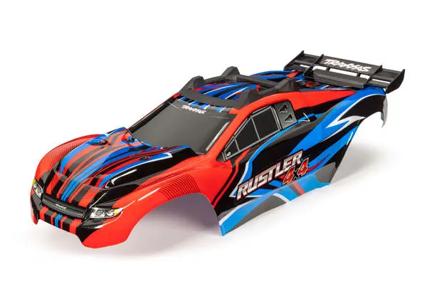 Rustler 4X4 Body, Red & Blue 1