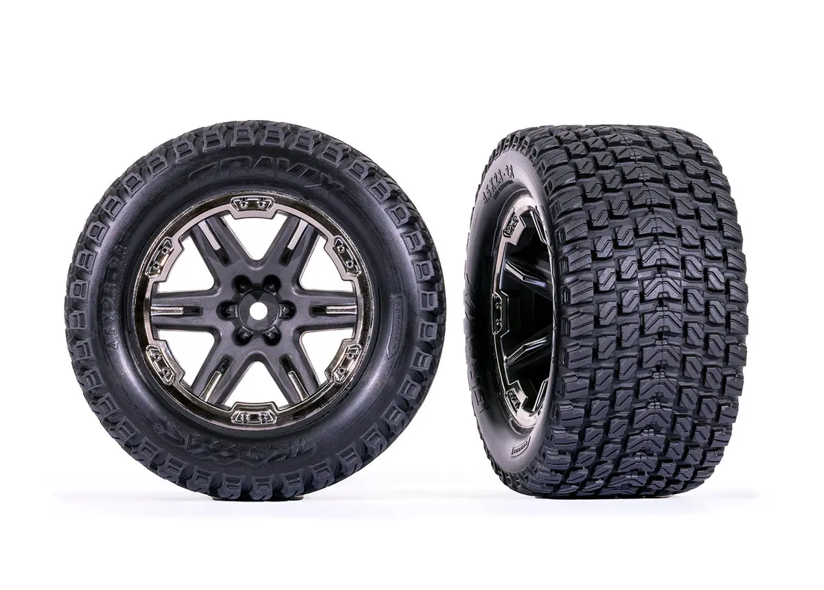 Gravix Tires & 2.8" Rxt Wheels, Black Chrome (2) 1