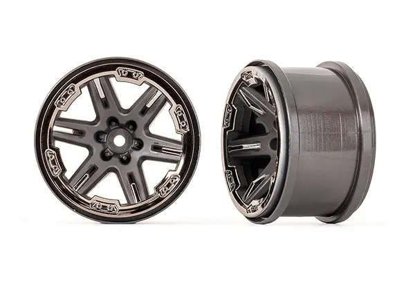 2.8" Rxt Wheels, Black Chrome (2) 1