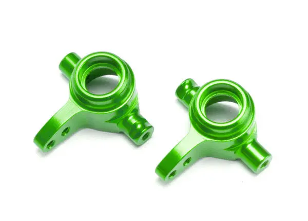 Left & Right Aluminum Steering Blocks, Green 1