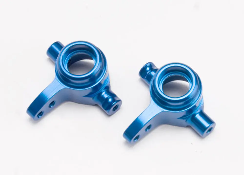 Left & Right Aluminum Steering Blocks, Blue 1