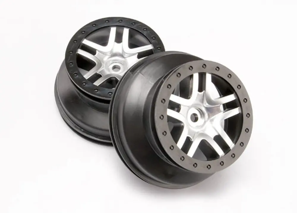 Sct Ss Beadlock Style Wheels, Satin Chrome/Black 1