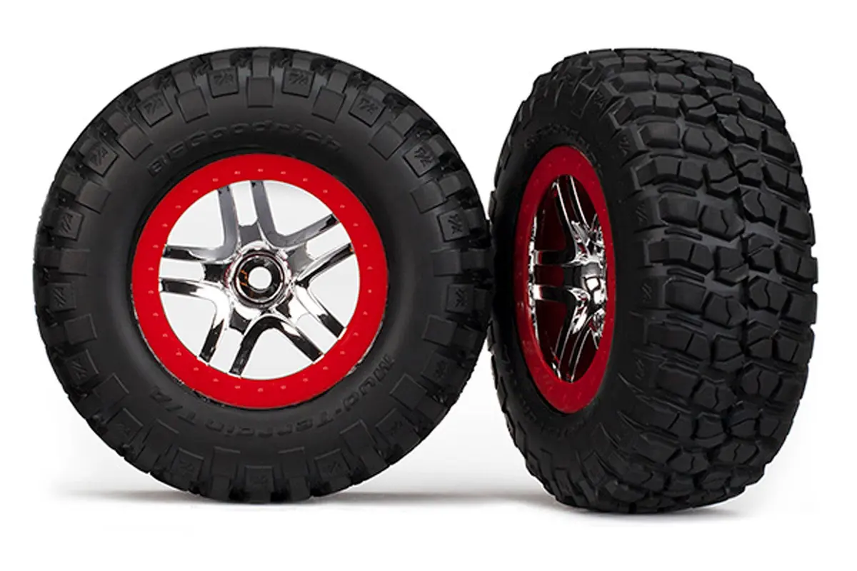 Mud-Terrain Tires, S1, Sct Ss Wheels, Chrome/Red 1