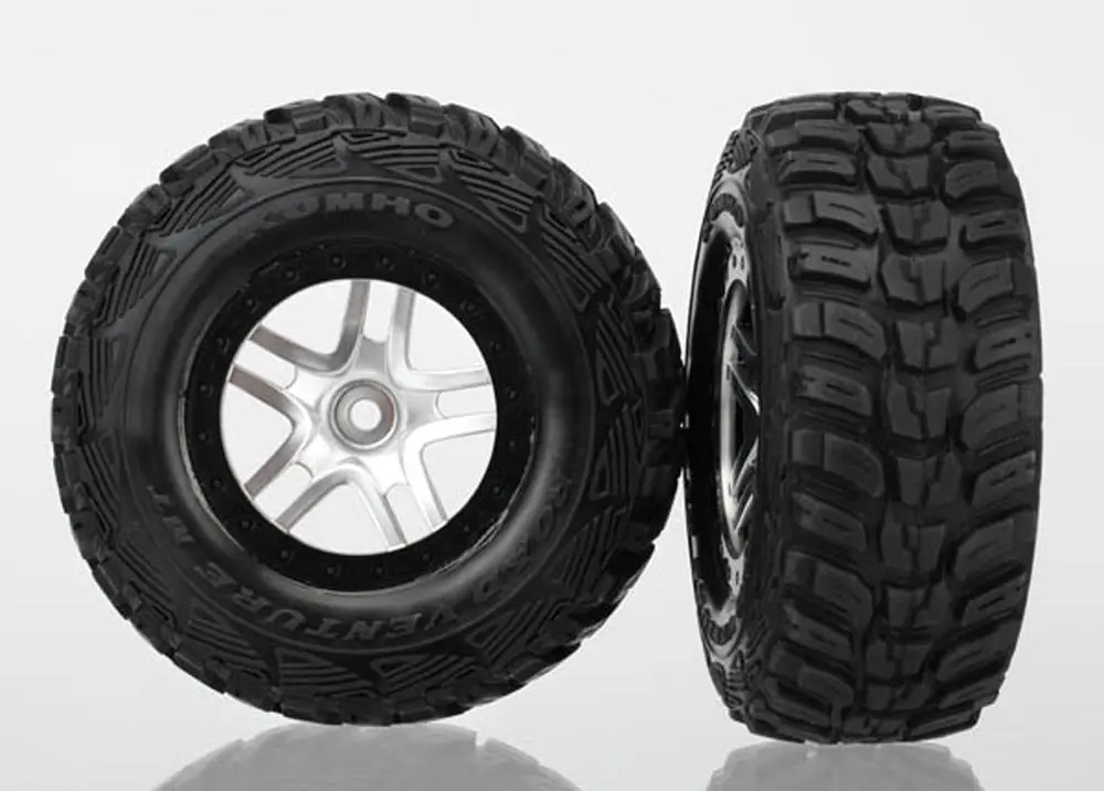 Kumho S1 Tires, Sct Ss Wheels, Satin Chrome/Black 1
