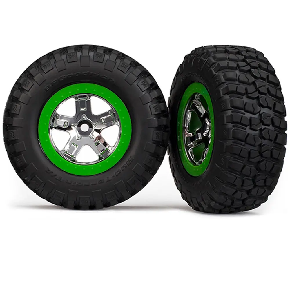 Bfgoodrich Tires, Sct Wheel Chrome/Green 1