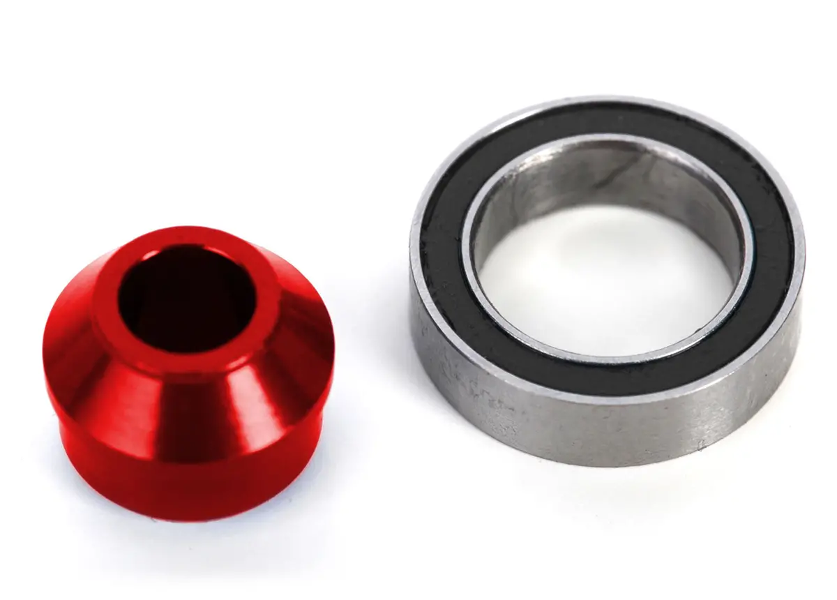 Aluminum Bearing Adapter W/ 10X15x4 Bearing, Red 1