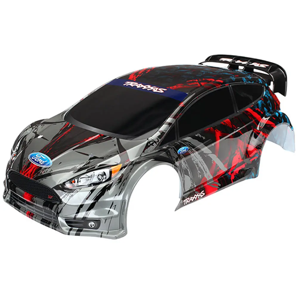 Rally Ford Fiesta St Body, Painted, Red/Silver 1