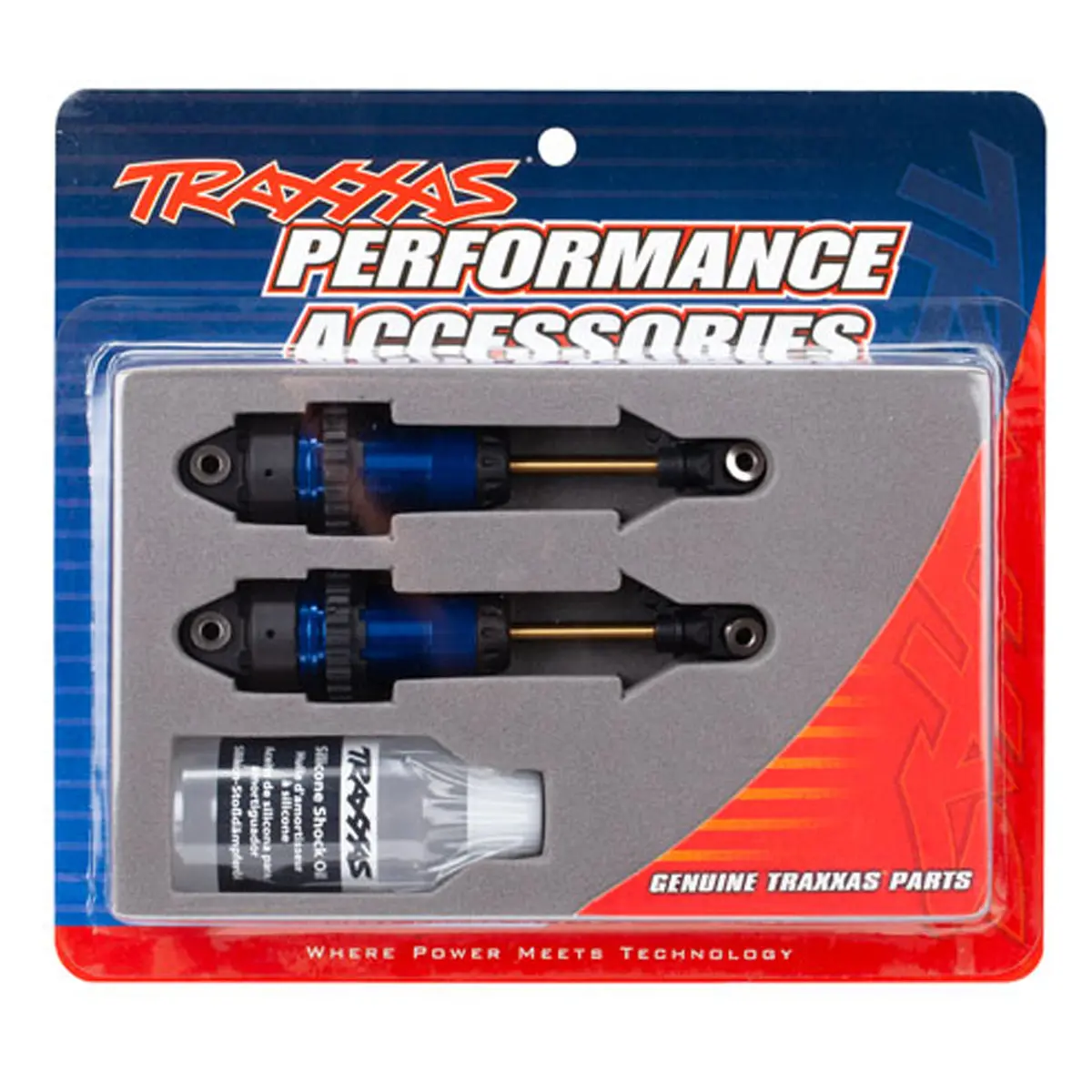 Aluminum Gtr Long Shocks, Blue 1