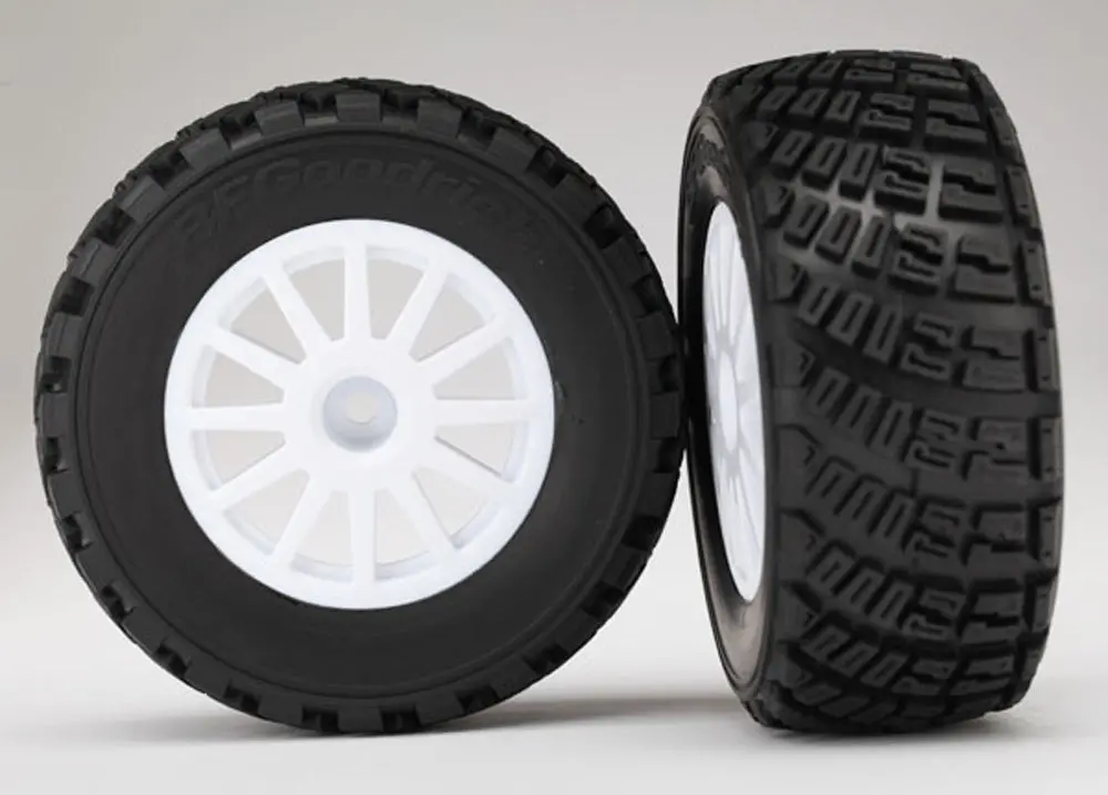 Rally Gravel Pattern Tires, Wheels, White 1