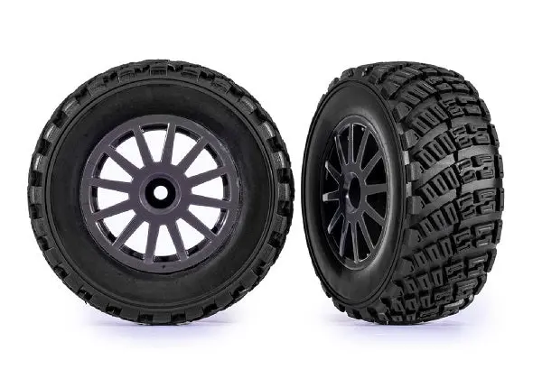 Gravel Pattern Tires & Wheels, Foam Inserts, Gray (2) 1
