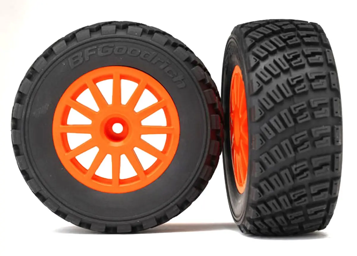 Rally Gravel Pattern Tires, Wheels, Orange 1