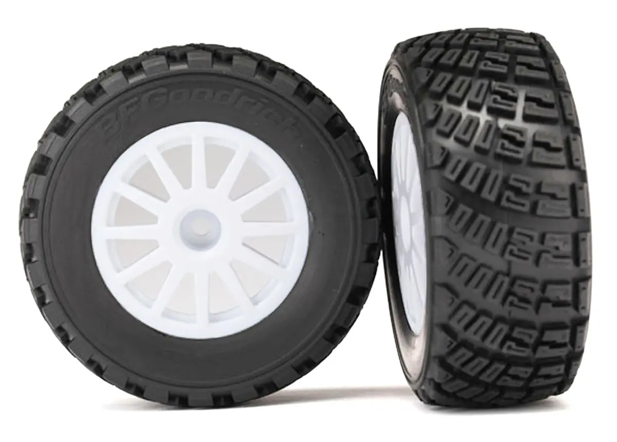 Rally Gravel Pattern Tires, Wheels, White 1