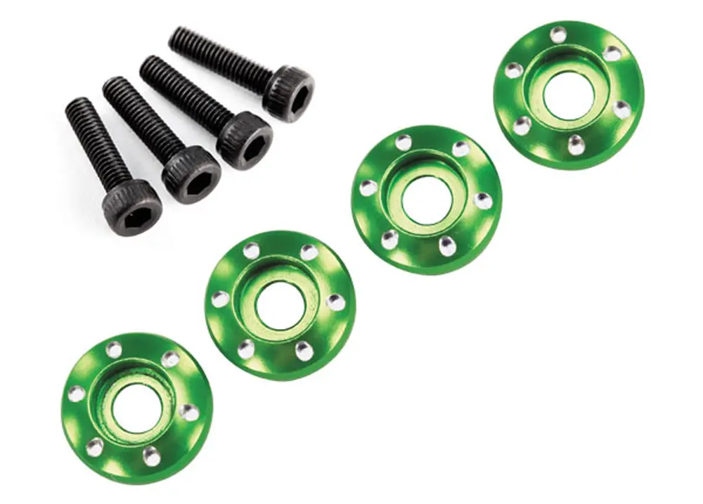 Aluminum Wheel Nut Washer, Green 1