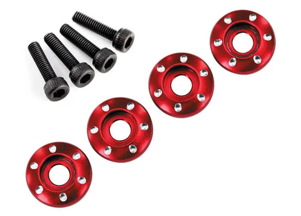 Aluminum Wheel Nut Washer, Red 1