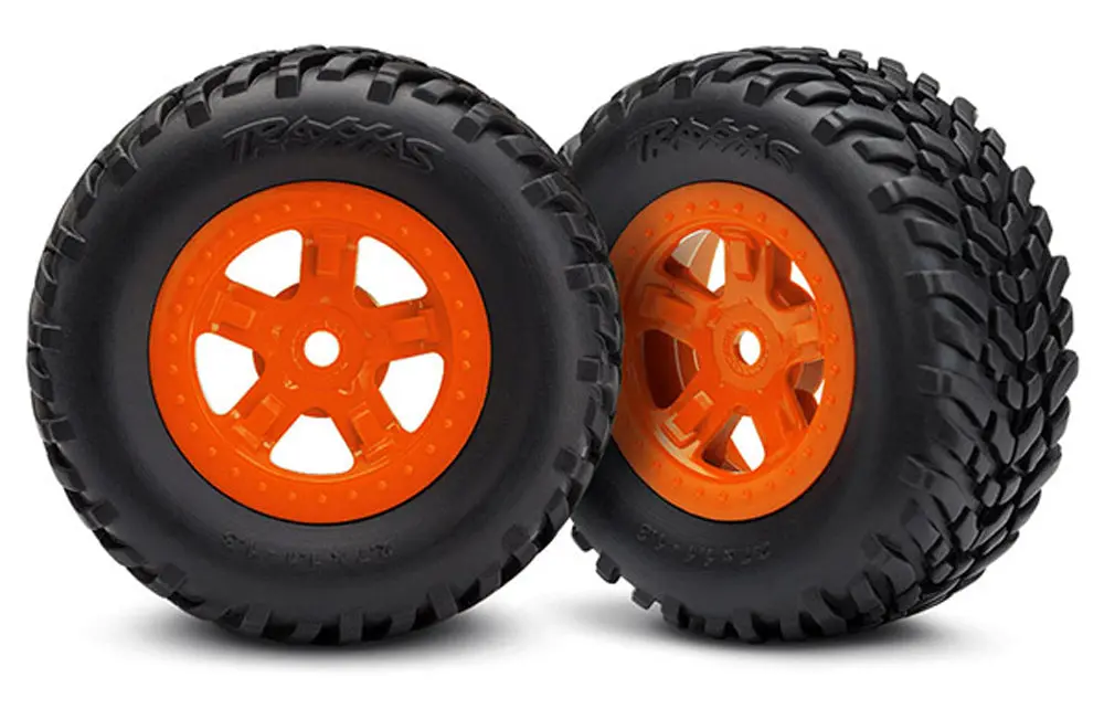 Sct Off-Road Racing Tires, Sct Wheels, Orange 1