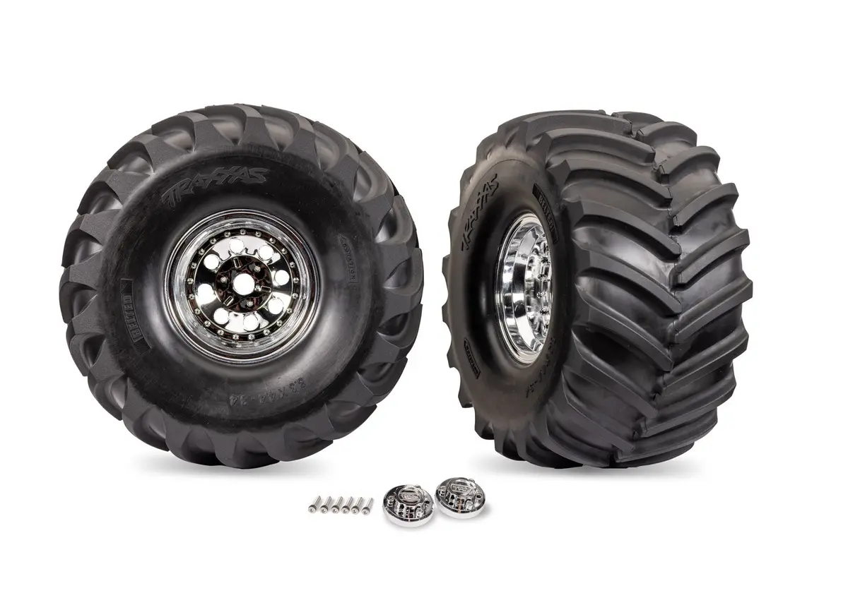 X-Monster Terra Groove Pre-Glued Tires, Chrome (2) 1
