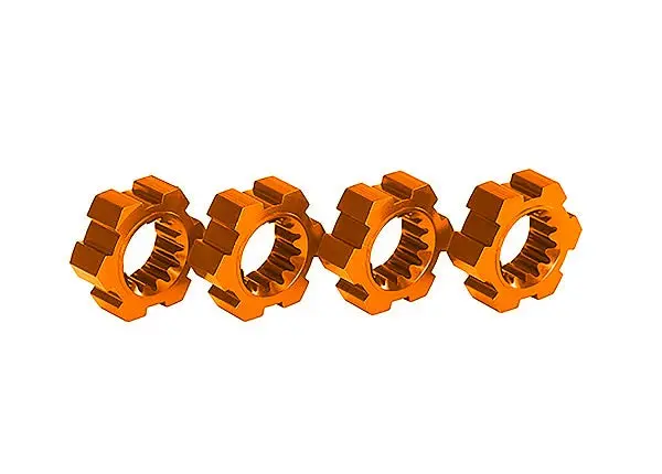Aluminum Hex Wheel Hubs, Orange 1