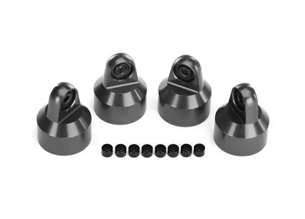 Aluminum Shock Caps W/ Spacers, Gray 1