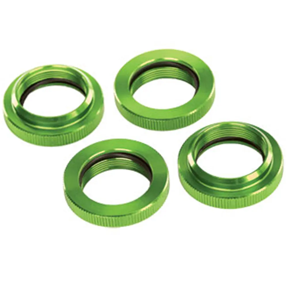 Aluminum Gtx Shock Spring Retainers, Green, X-Maxx 1