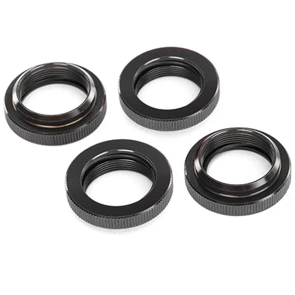 Aluminum Gtx Shock Spring Retainers, Black, X-Maxx 1