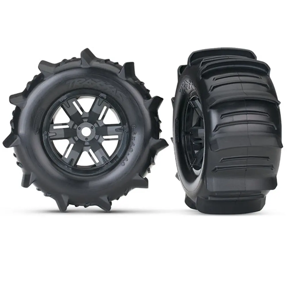 Paddle Tires & X-Maxx Wheels, Black 1