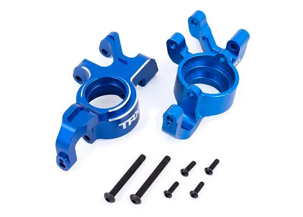 Aluminum Steering Blocks, Left/Right, Blue 1