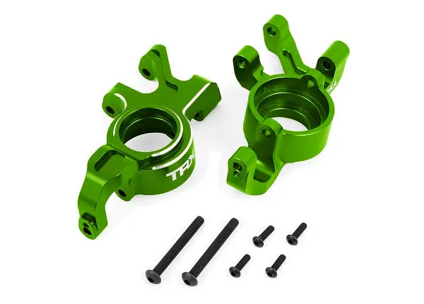 Aluminum Steering Blocks, Left/Right, Green 1