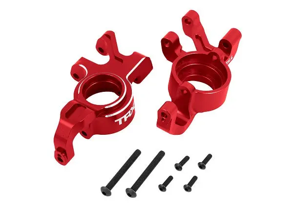 Aluminum Steering Blocks, Left/Right, Red 1