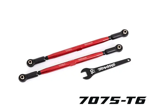 Front Aluminum Toe Links, Red 1