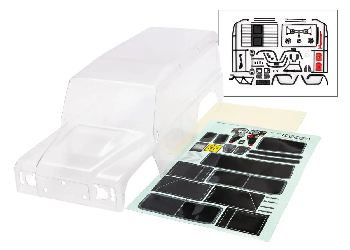 Trx-4 Land Rover Defender Body & Hardware, Clear 1